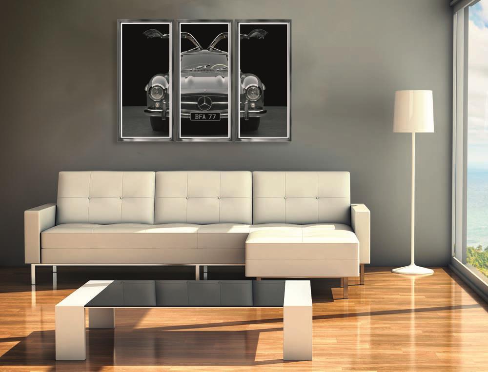 Brookpace Fine Art - Mercedes SL Gull Wing-Wandbild-Brookpace Lascelles-TOJU Interior