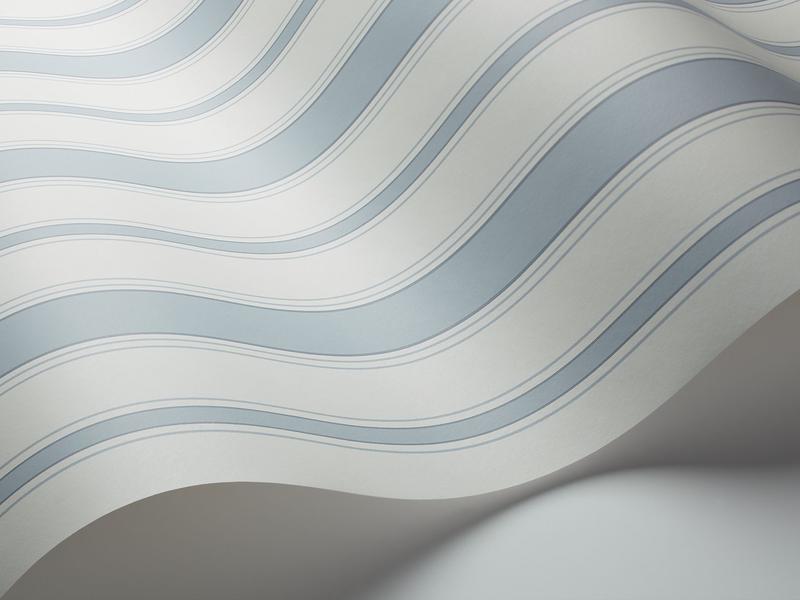 Cole and Son - Tapete Cambridge Stripe Wallpaper-Tapeten-Cole & Son-Powder Blue-TOJU Interior