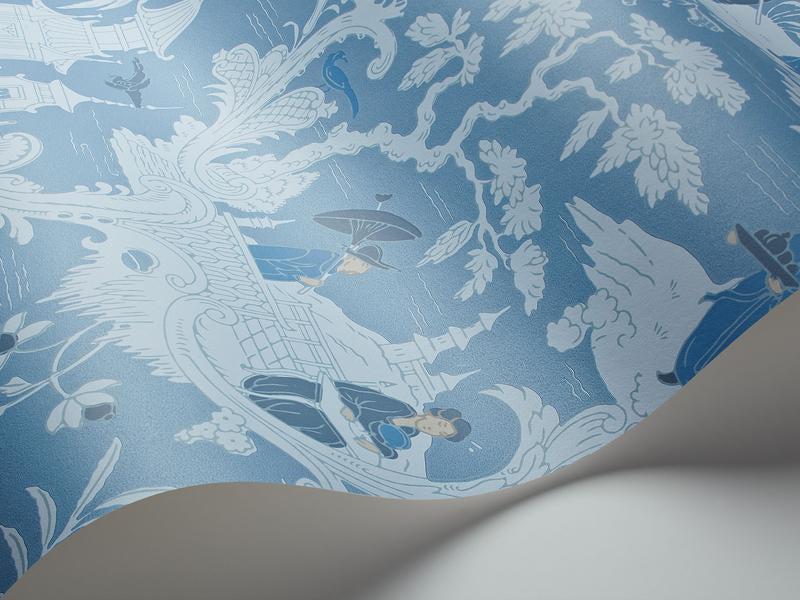 Cole and Son - Tapete Chinese Toile Wallpaper-Tapeten-Cole & Son-Ice Blue S100/8038-TOJU Interior