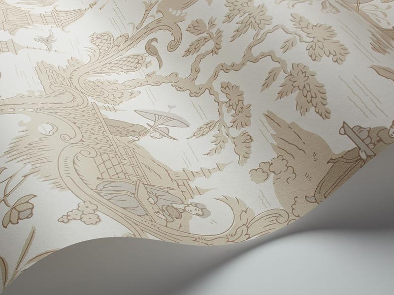 Cole and Son - Tapete Chinese Toile Wallpaper-Tapeten-Cole & Son-Parchment S100/8039-TOJU Interior