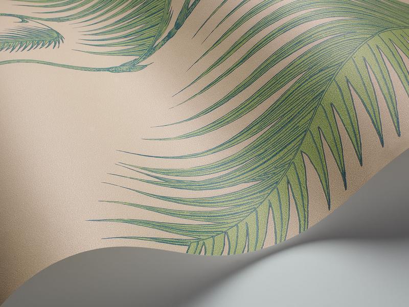 Cole and Son - Tapete Palm Leaves Wallpaper-Tapeten-Cole & Son-Leef green auf Linen 66/2011-TOJU Interior