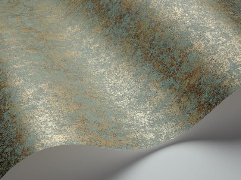 Cole and Son - Tapete Salvage Wallpaper-Tapeten-Cole & Son-Metallic Gold & Duck Egg S92/11053-TOJU Interior
