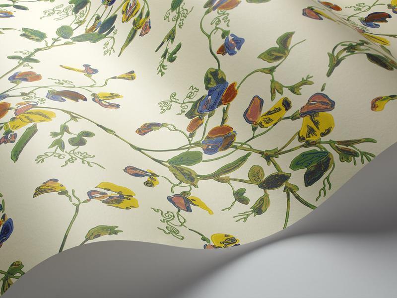 Cole and Son - Tapete Sweet Pea Wallpaper-Tapeten-Cole & Son-Autumnal Multi on Cream S115/11032-TOJU Interior
