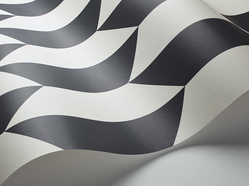 Cole and Son - Tapete Tile Wallpaper-Tapeten-Cole & Son-Black & White S105/12050-TOJU Interior