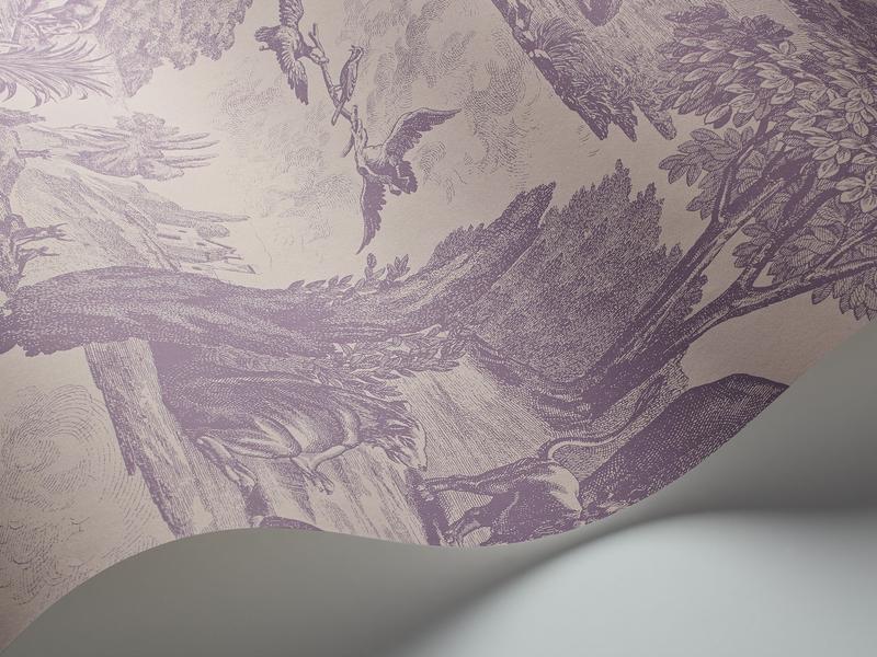 Cole and Son - Tapete Versailles Wallpaper-Tapeten-Cole & Son-Lilac Grey on Dove S99/15062-TOJU Interior