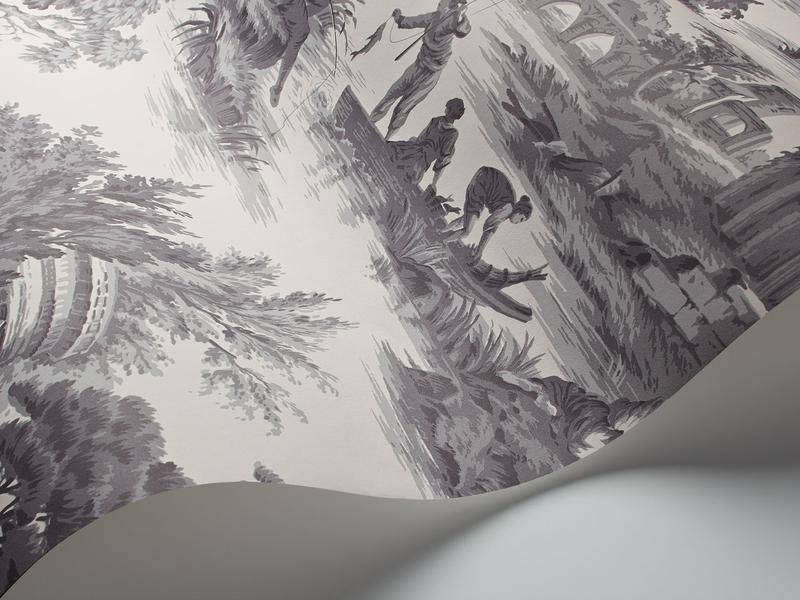 Cole and Son - Tapete Villandry Wallpaper-Tapeten-Cole & Son-Lilac grey on Chalk S99/1003-TOJU Interior