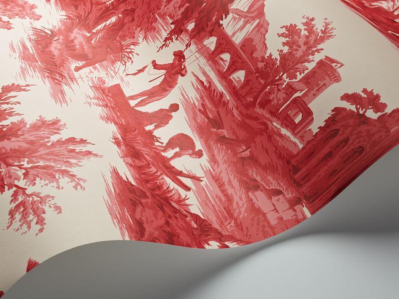 Cole and Son - Tapete Villandry Wallpaper-Tapeten-Cole & Son-Red on Parchment S99/1004-TOJU Interior