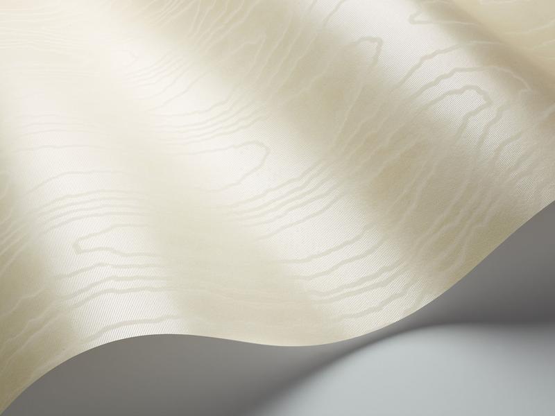 Cole and Son - Tapete Watered Silk Wallpaper-Tapeten-Cole & Son-Mica Cream S106/1010-TOJU Interior