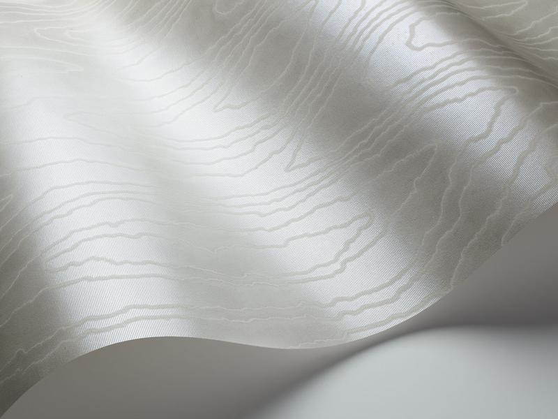 Cole and Son - Tapete Watered Silk Wallpaper-Tapeten-Cole & Son-Mica Grey S106/1004-TOJU Interior