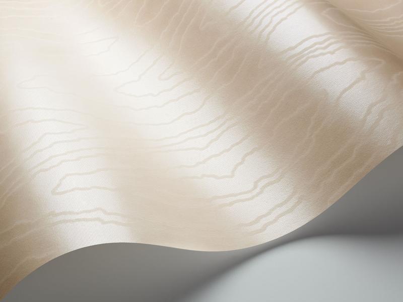 Cole and Son - Tapete Watered Silk Wallpaper-Tapeten-Cole & Son-Mica Oat S106/1008-TOJU Interior