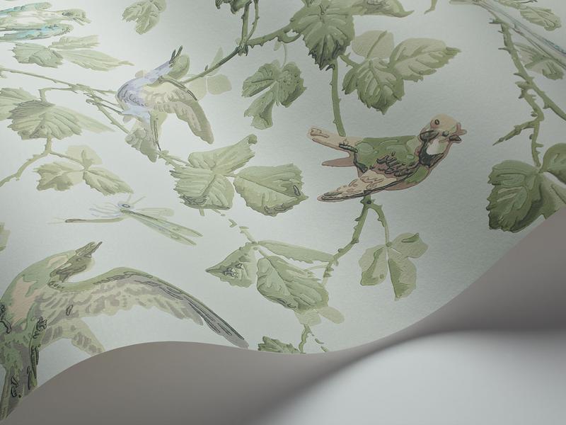 Cole and Son - Tapete Winter Birds Wallpaper-Tapeten-Cole & Son-Lilac & Teal on Duck Egg S100/2007-TOJU Interior