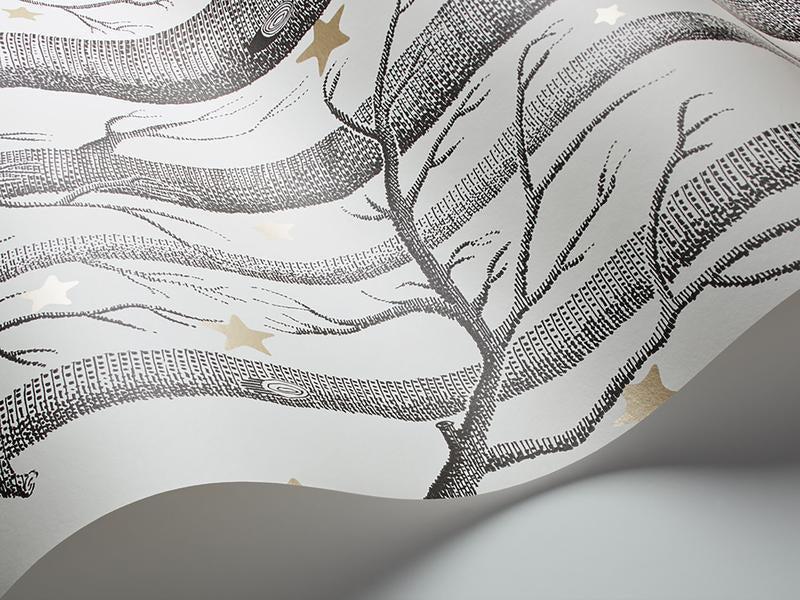 Cole and Son - Tapete Woods & Stars Wallpaper-Tapeten-Cole & Son-Black & White S103/11050-TOJU Interior