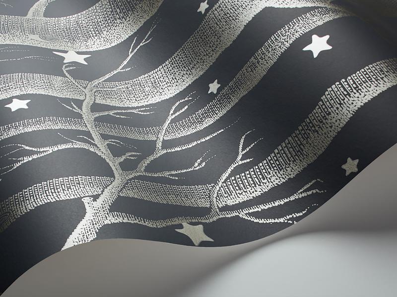 Cole and Son - Tapete Woods & Stars Wallpaper-Tapeten-Cole & Son-Charcoal S103/11053-TOJU Interior