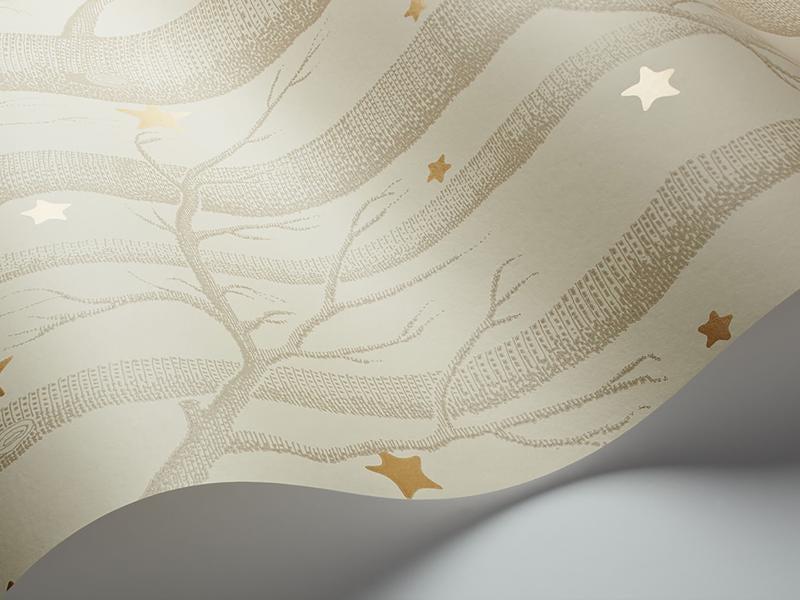 Cole and Son - Tapete Woods & Stars Wallpaper-Tapeten-Cole & Son-Cream S103/11049-TOJU Interior