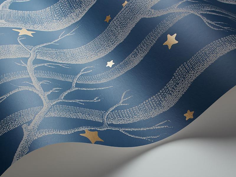 Cole and Son - Tapete Woods & Stars Wallpaper-Tapeten-Cole & Son-Midnight S103/11052-TOJU Interior
