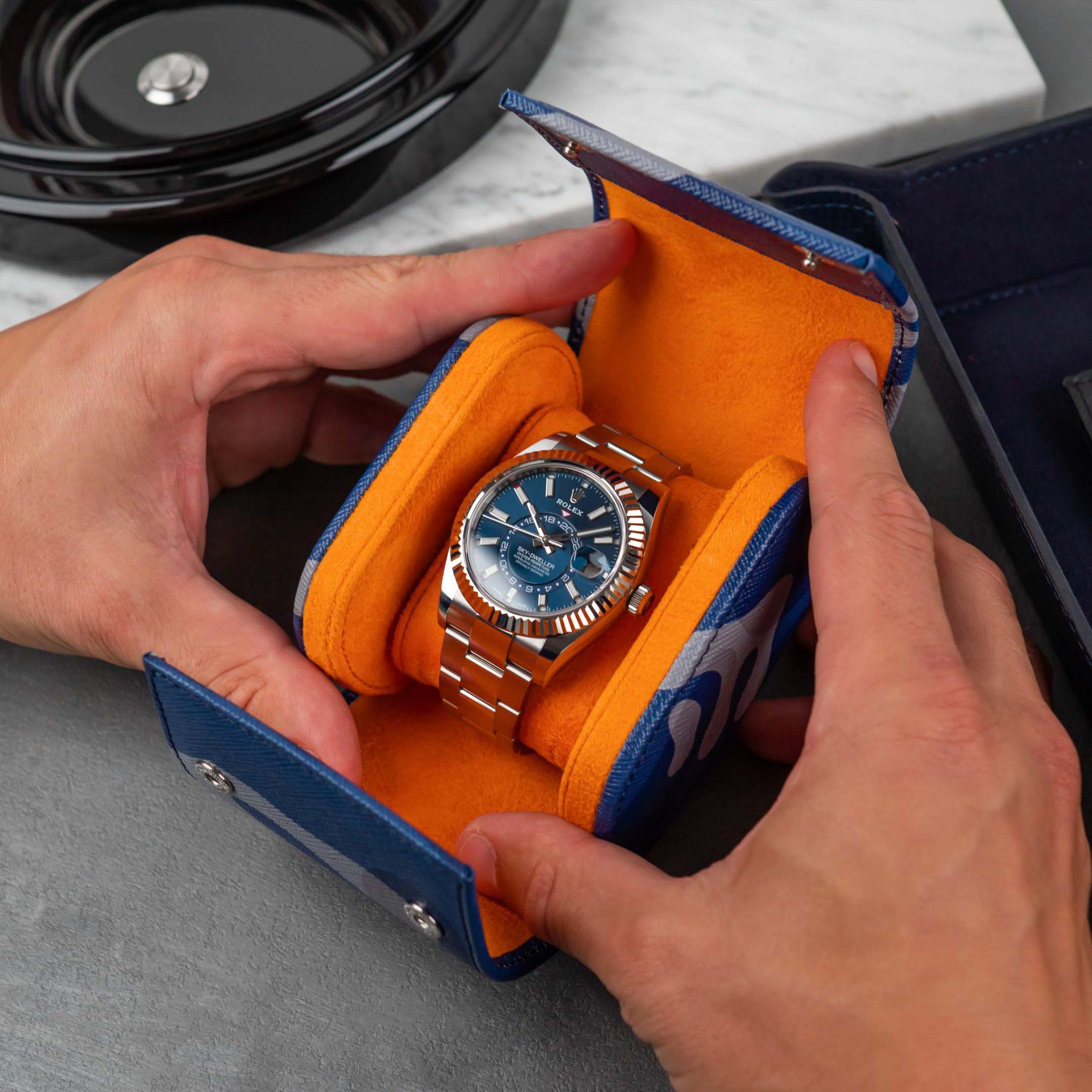 IFL Watches - Watch Roll  - Blue Camo Watch Roll für 1 Uhr