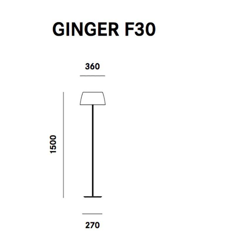 Prandina - Ginger Stehleuchte-Leuchten-Prandina-Ginger F30 · H x Ø 150x36cm: 150cm-TOJU Interior