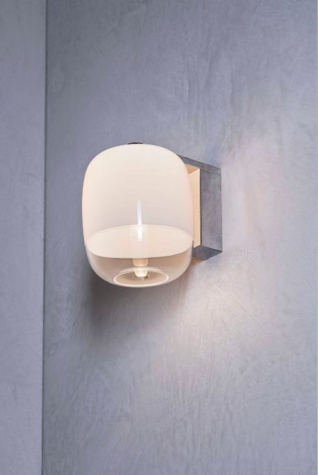 Prandina - Gong W1 LED Wandleuchte-Leuchten-Prandina-WHITE / CLEAR / CHROME-TOJU Interior