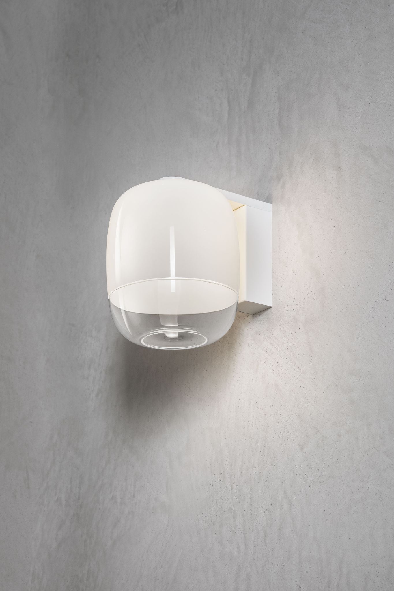 Prandina - Gong W1 LED Wandleuchte-Leuchten-Prandina-WHITE / CLEAR / MATT WHITE-TOJU Interior