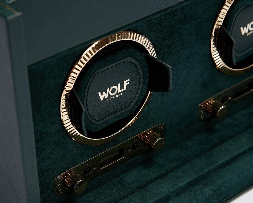 Wolf - Uhrenbeweger - British racing green Double Watch Winder-Uhrenbeweger-Wolf 1834-TOJU Interior
