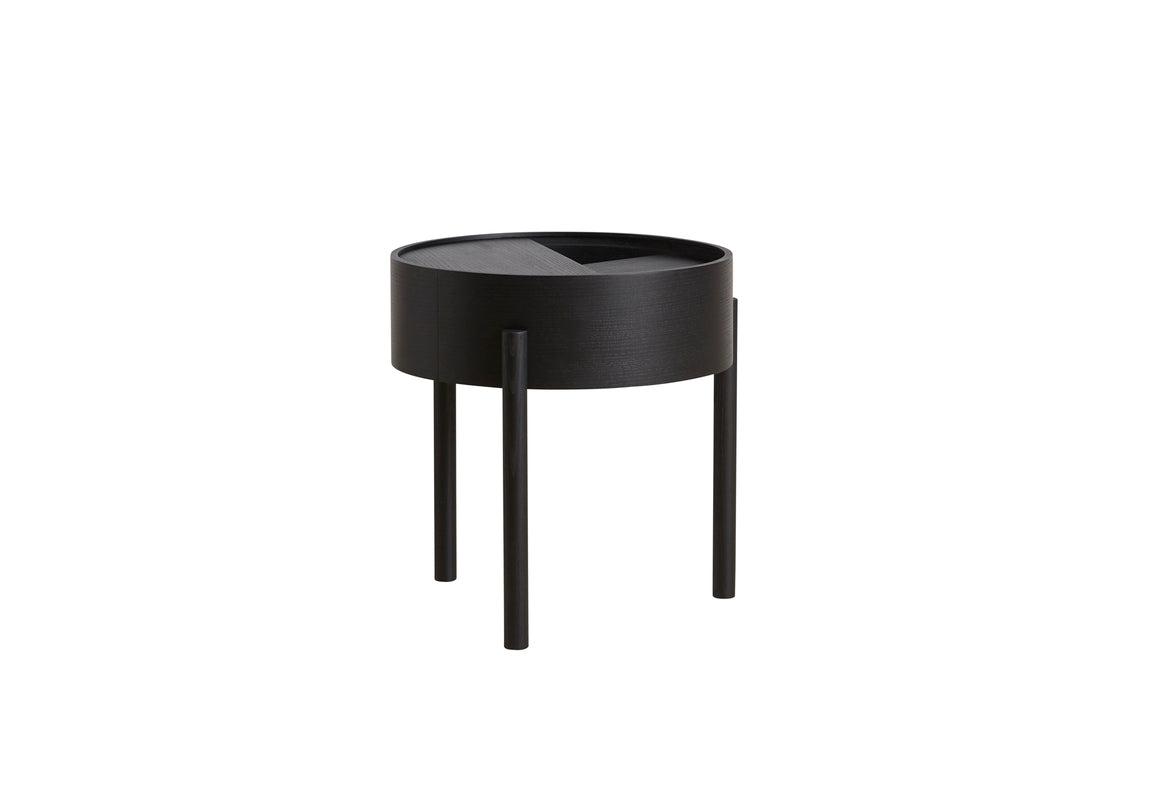 Woud - Tisch Arc-Tische-Woud-ø42 cm x H 45 cm-Esche schwarz lackiert-TOJU Interior