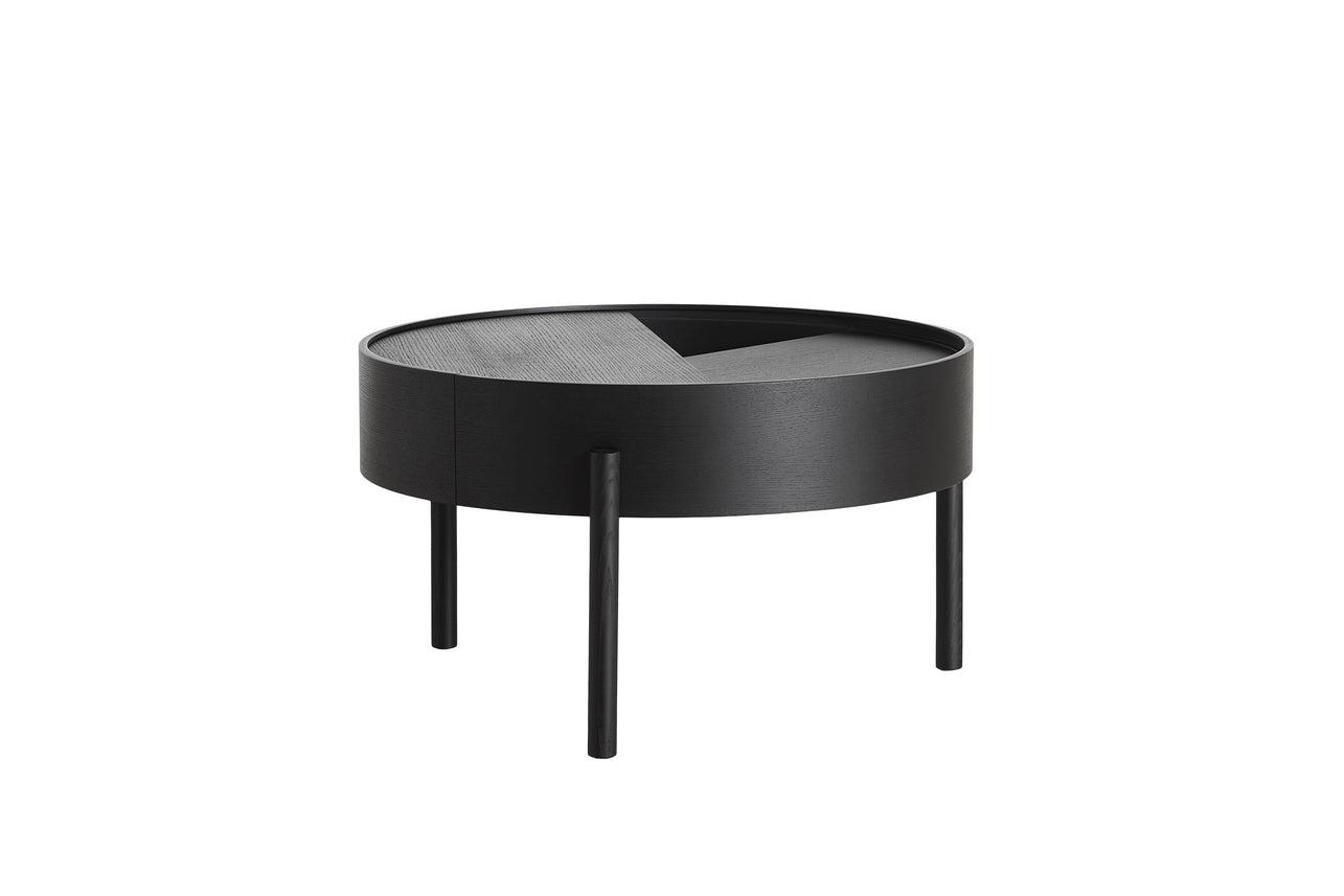 Woud - Tisch Arc-Tische-Woud-ø66 cm x H 38 cm-Esche schwarz lackiert-TOJU Interior