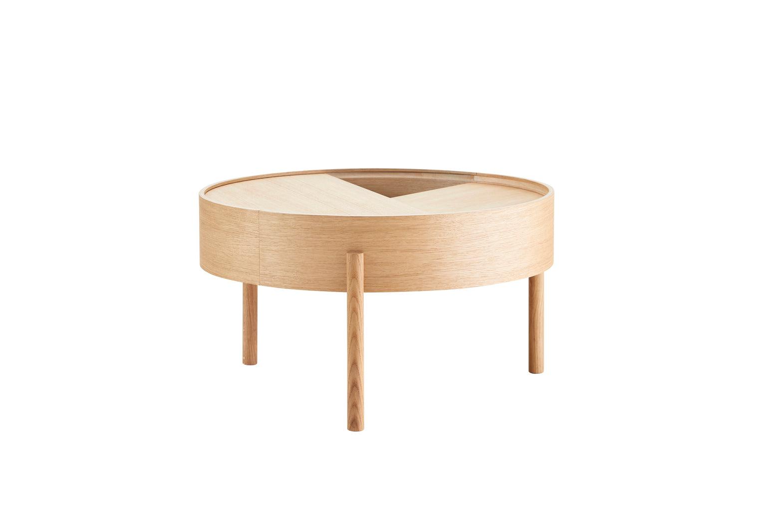 Woud - Tisch Arc-Tische-Woud-ø66 cm x H 38 cm-Esche weiß pigmentiert-TOJU Interior