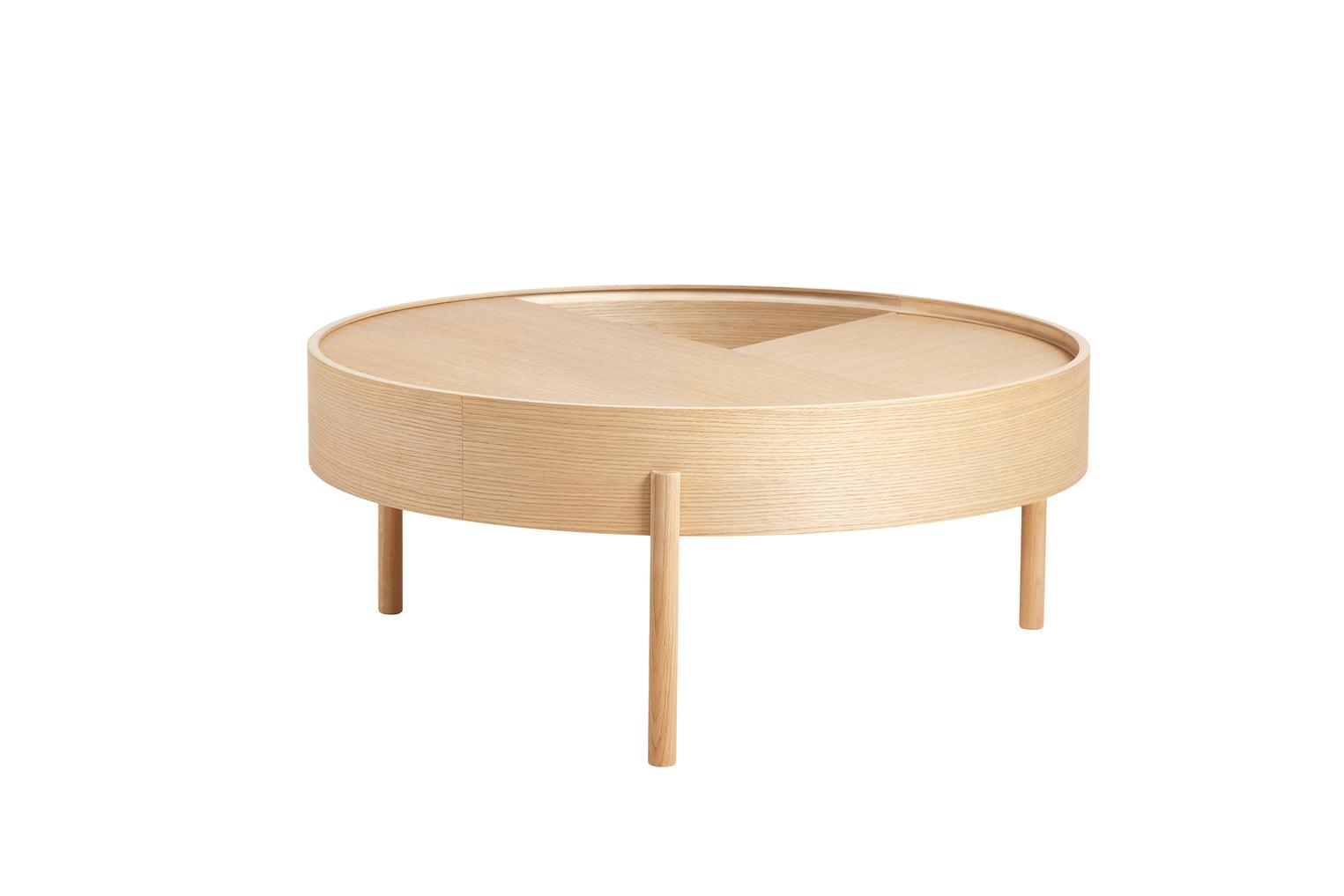 Woud - Tisch Arc-Tische-Woud-ø89 cm x H 38 cm-Esche weiß pigmentiert-TOJU Interior