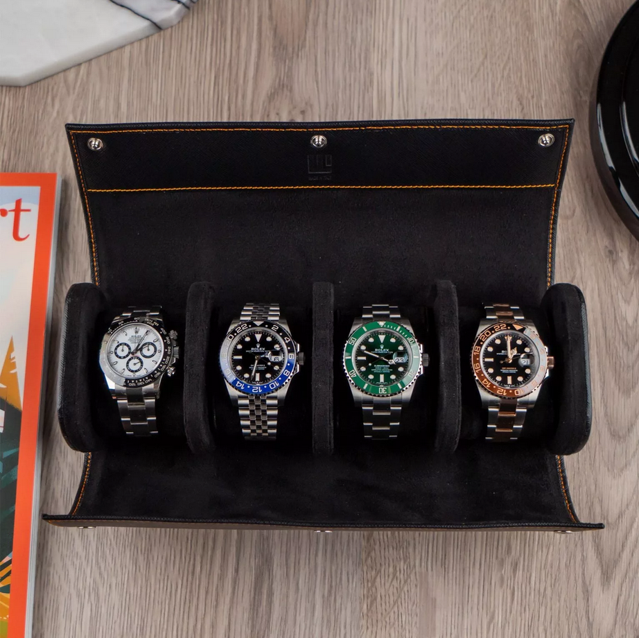 IFL Watches - Watch Roll - black Saffiano für 4 Uhren-IFL Watches-TOJU Interior