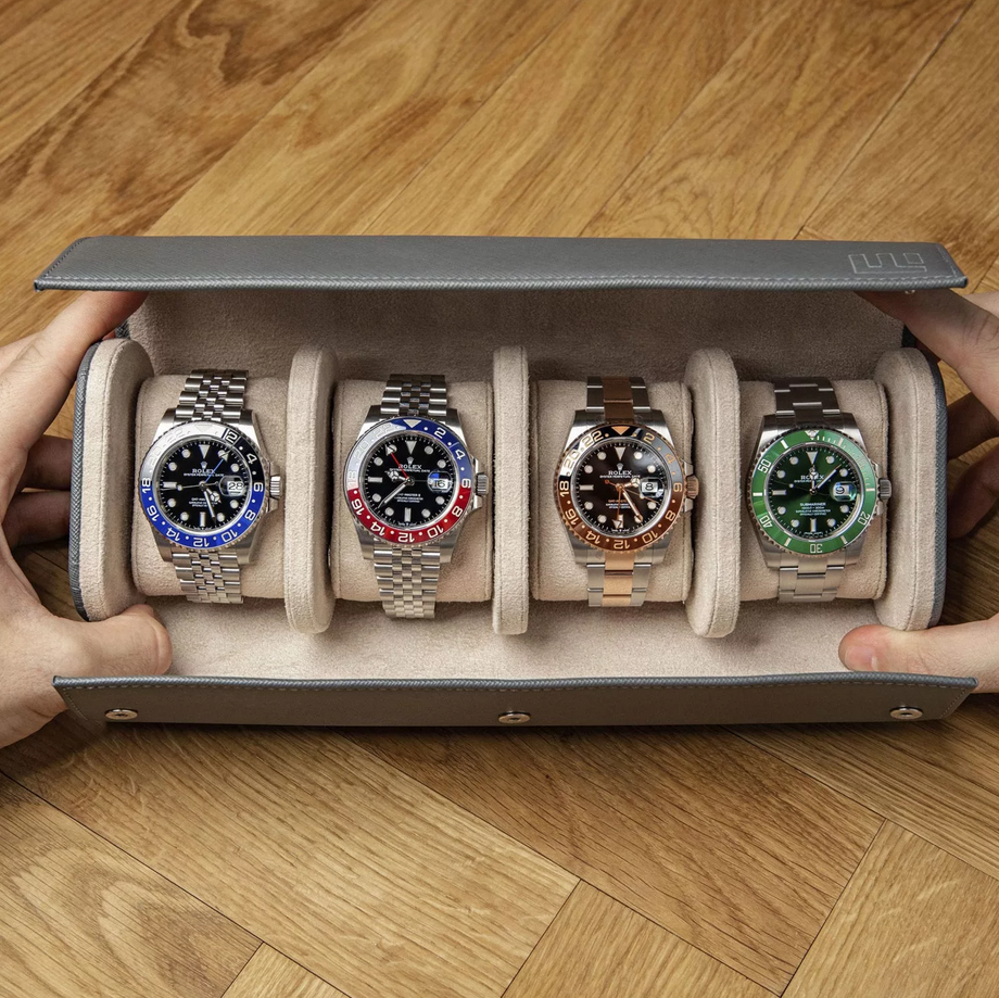 IFL Watches - Watch Roll - grey Saffiano für 4 Uhren-IFL Watches-TOJU Interior