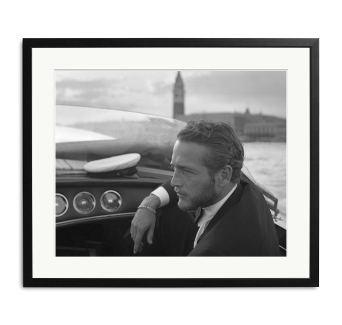 Sonic Editions - Wandbild - Paul Newman, Venice 1963-Wandbild-Sonic Editions-L - 60x50cm-Schwarz-TOJU Interior