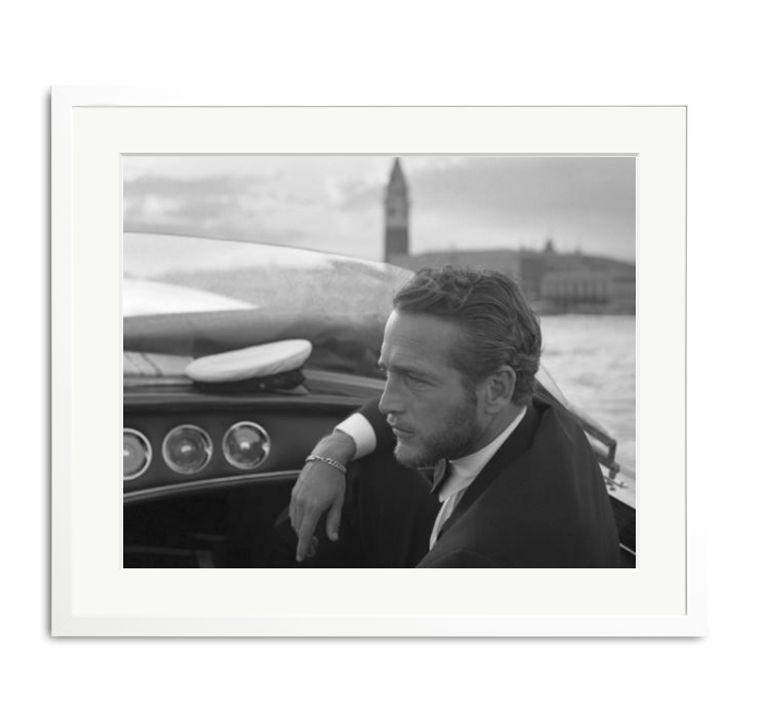 Sonic Editions - Wandbild - Paul Newman, Venice 1963-Wandbild-Sonic Editions-L - 60x50cm-Weiß-TOJU Interior