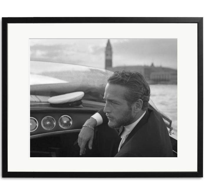 Sonic Editions - Wandbild - Paul Newman, Venice 1963-Wandbild-Sonic Editions-XL - 60x75cm-Schwarz-TOJU Interior