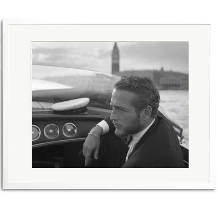 Sonic Editions - Wandbild - Paul Newman, Venice 1963-Wandbild-Sonic Editions-XL - 60x75cm-Weiß-TOJU Interior